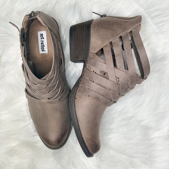 Not Rated Shoes - Gael Taupe Ankle Booties/Not Rated Brand